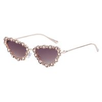 Casual Solid Color Pc Cat Eye Diamond Full Frame Women's Sunglasses sku image 4