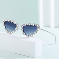 Casual Solid Color Pc Cat Eye Diamond Full Frame Women's Sunglasses main image 1