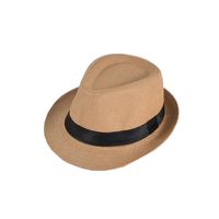 Men's Elegant Solid Color Crimping Fedora Hat main image 5