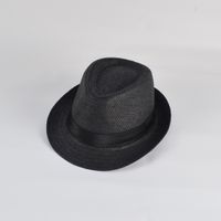 Men's Elegant Solid Color Crimping Fedora Hat sku image 2