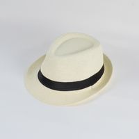 Men's Elegant Solid Color Crimping Fedora Hat sku image 5