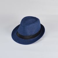 Men's Elegant Solid Color Crimping Fedora Hat sku image 3