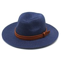Unisex Vacation Solid Color Flat Eaves Straw Hat sku image 6