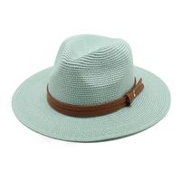 Unisex Vacation Solid Color Flat Eaves Straw Hat sku image 11