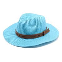 Unisex Vacation Solid Color Flat Eaves Straw Hat sku image 15