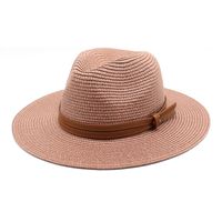Unisex Vacation Solid Color Flat Eaves Straw Hat sku image 18