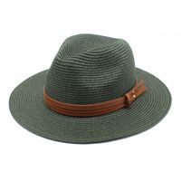 Unisex Vacation Solid Color Flat Eaves Straw Hat sku image 10
