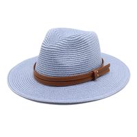 Unisex Vacation Solid Color Flat Eaves Straw Hat sku image 17