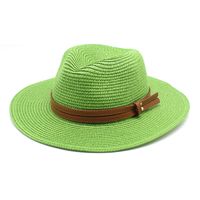 Unisex Vacation Solid Color Flat Eaves Straw Hat sku image 21