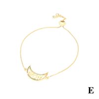 Simple Style Shiny Letter Devil's Eye Hand Of Fatima Copper Gold Plated Zircon Bracelets In Bulk sku image 3