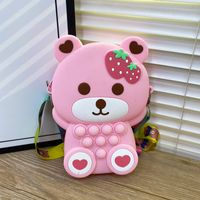 Girl's Little Bear Silica Gel Zipper Kids Wallets sku image 6