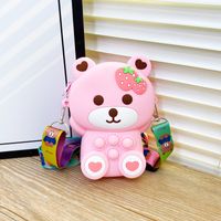 Girl's Little Bear Silica Gel Zipper Kids Wallets sku image 5