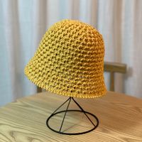 Women's Elegant Solid Color Hollow Out Eaveless Bucket Hat main image 1