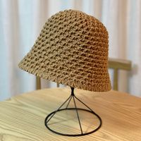 Women's Elegant Solid Color Hollow Out Eaveless Bucket Hat main image 6