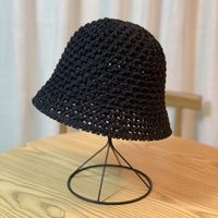 Women's Elegant Solid Color Hollow Out Eaveless Bucket Hat main image 3