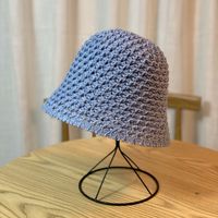 Women's Elegant Solid Color Hollow Out Eaveless Bucket Hat main image 4