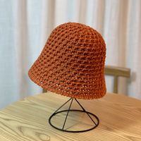 Women's Elegant Solid Color Hollow Out Eaveless Bucket Hat sku image 7