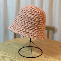 Women's Elegant Solid Color Hollow Out Eaveless Bucket Hat main image 5
