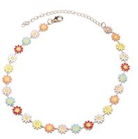 Wholesale Jewelry Casual Sweet Flower Alloy Gold Plated Necklace main image 3