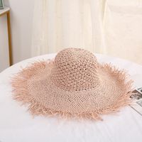 Women's Vacation Solid Color Big Eaves Straw Hat main image 6