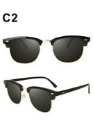 Streetwear Solid Color Tac Oval Frame Full Frame Men's Sunglasses sku image 9