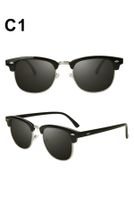 Streetwear Solid Color Tac Oval Frame Full Frame Men's Sunglasses sku image 10