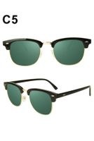 Streetwear Solid Color Tac Oval Frame Full Frame Men's Sunglasses sku image 13