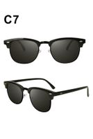 Streetwear Solid Color Tac Oval Frame Full Frame Men's Sunglasses sku image 12