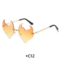 Funny Solid Color Pc Special-shaped Mirror Frameless Women's Sunglasses sku image 10