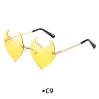 Funny Solid Color Pc Special-shaped Mirror Frameless Women's Sunglasses sku image 7