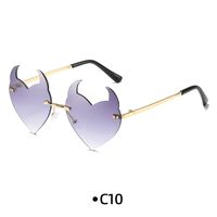 Funny Solid Color Pc Special-shaped Mirror Frameless Women's Sunglasses sku image 8