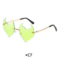 Funny Solid Color Pc Special-shaped Mirror Frameless Women's Sunglasses sku image 5