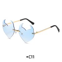 Funny Solid Color Pc Special-shaped Mirror Frameless Women's Sunglasses sku image 9