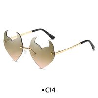 Funny Solid Color Pc Special-shaped Mirror Frameless Women's Sunglasses sku image 12
