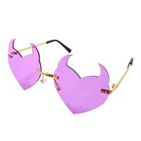 Funny Solid Color Pc Special-shaped Mirror Frameless Women's Sunglasses sku image 18