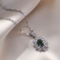 Luxurious Geometric Titanium Steel Inlay Artificial Gemstones Women's Rings Earrings Necklace main image 3