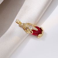 Lady Cartoon Titanium Steel Inlay Inlaid Gold Artificial Gemstones Women's Bracelets Earrings Necklace sku image 1