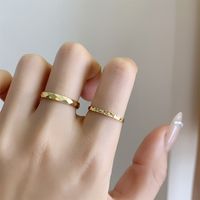 Simple Style Commute Geometric Stainless Steel Plating Rings main image 1