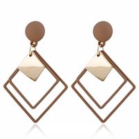 1 Pair Artistic Round Square Plating Alloy Drop Earrings sku image 3