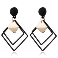1 Pair Artistic Round Square Plating Alloy Drop Earrings main image 5