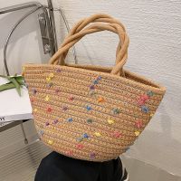 Women's Small Summer Straw Vacation Straw Bag sku image 1