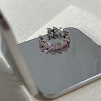 Simple Style Heart Shape Copper Zircon Open Ring In Bulk sku image 1