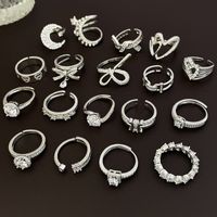 French Style Bow Knot Copper Zircon Rings In Bulk main image 1