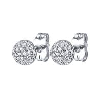 1 Pair Modern Style Shiny Ball Plating Inlay Copper Zircon Gold Plated Ear Studs main image 4