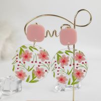 Vacation Plant Fruit Flower Arylic Printing Women's Drop Earrings main image 7