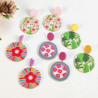 Vacation Plant Fruit Flower Arylic Printing Women's Drop Earrings main image 9