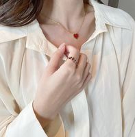 Ig Style Heart Shape Titanium Steel Pendant Necklace In Bulk main image 4