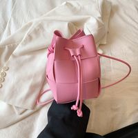 Women's Mini All Seasons Pu Leather Solid Color Classic Style Bucket String Bucket Bag sku image 3