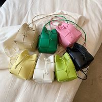 Women's Mini All Seasons Pu Leather Solid Color Classic Style Bucket String Bucket Bag main image 1