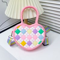 Kid's All Seasons Silica Gel Heart Shape Cute Zipper Handbag sku image 5